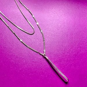 JennyBird Sterling Silver double chain necklace